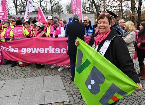 Rita Mölders bei Streik