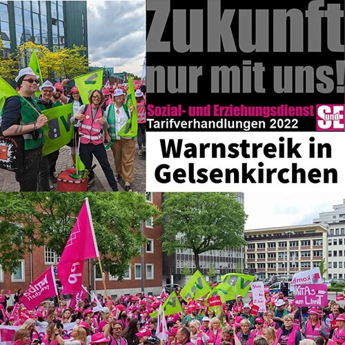Warnstreik Gelsenkirchen - Zukunft nur mit uns! - Sozial- und Erziehungsdienst