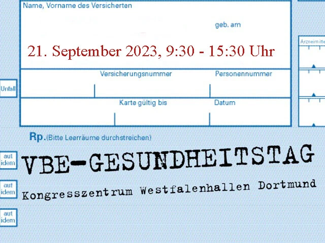 VBE Gesundheitstag 2023 Ankündigung